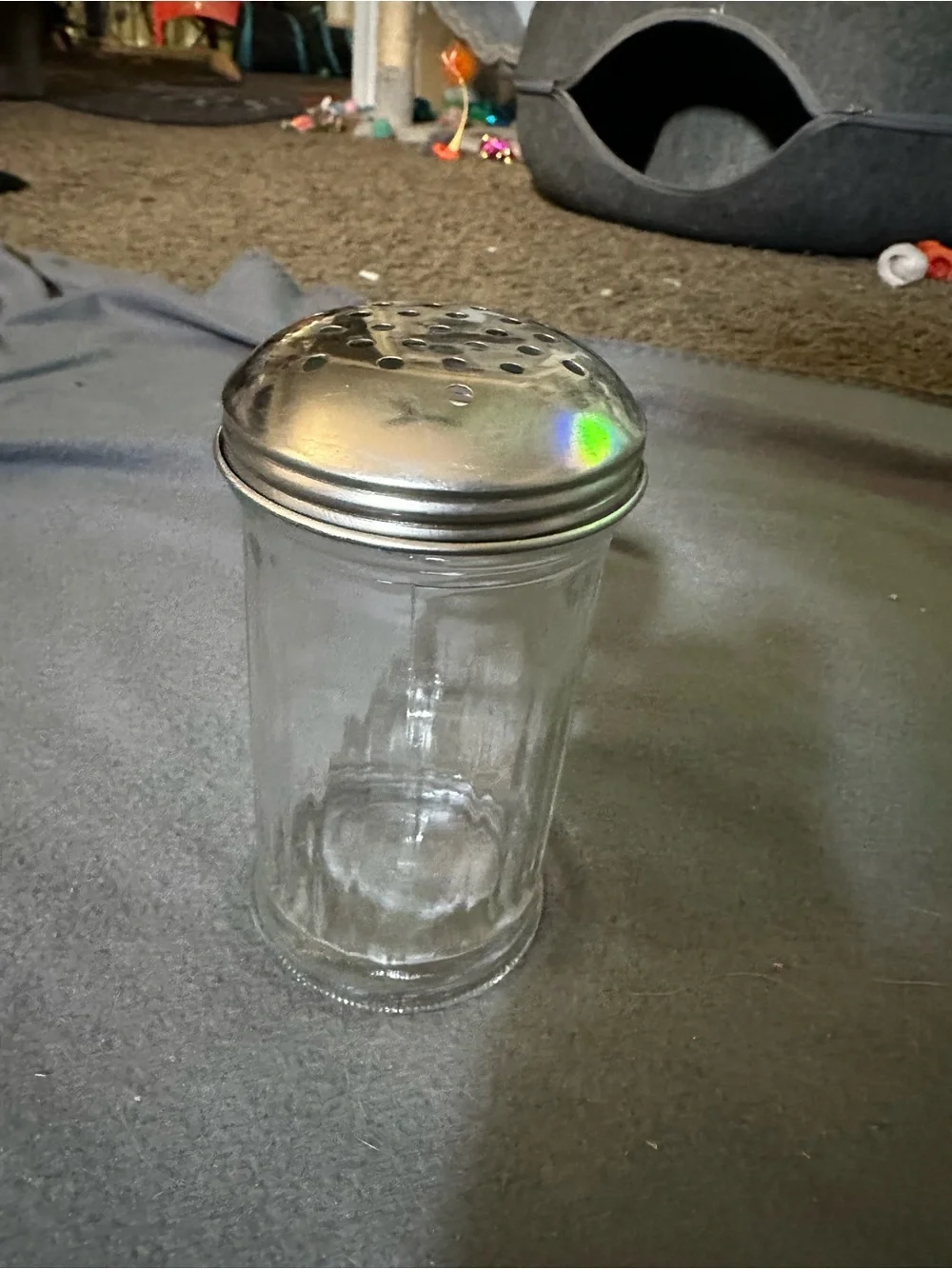 Classic Glass Spice Shaker with Silver Metal Lid
